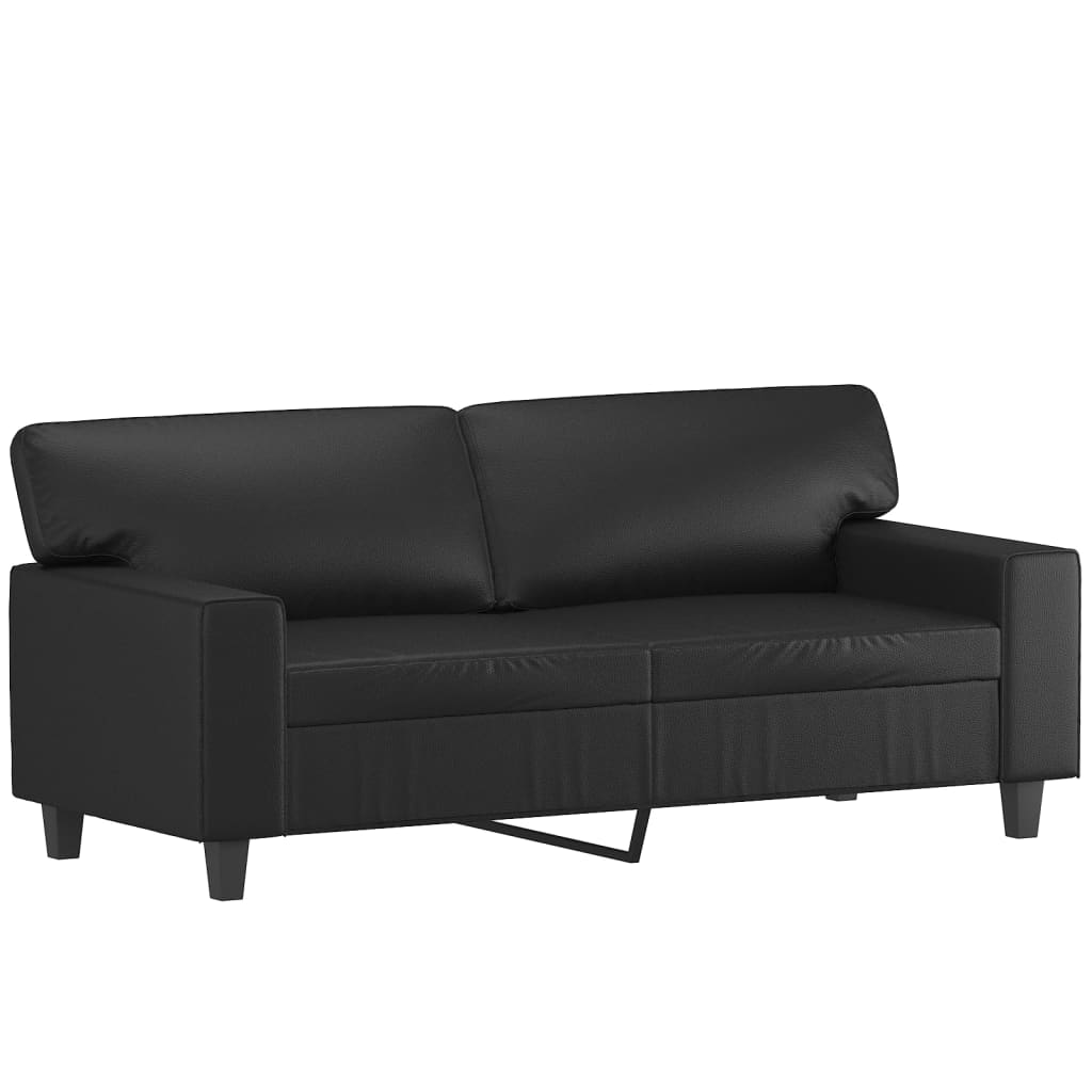 3-dijelni set sofa crna od umjetne kože
