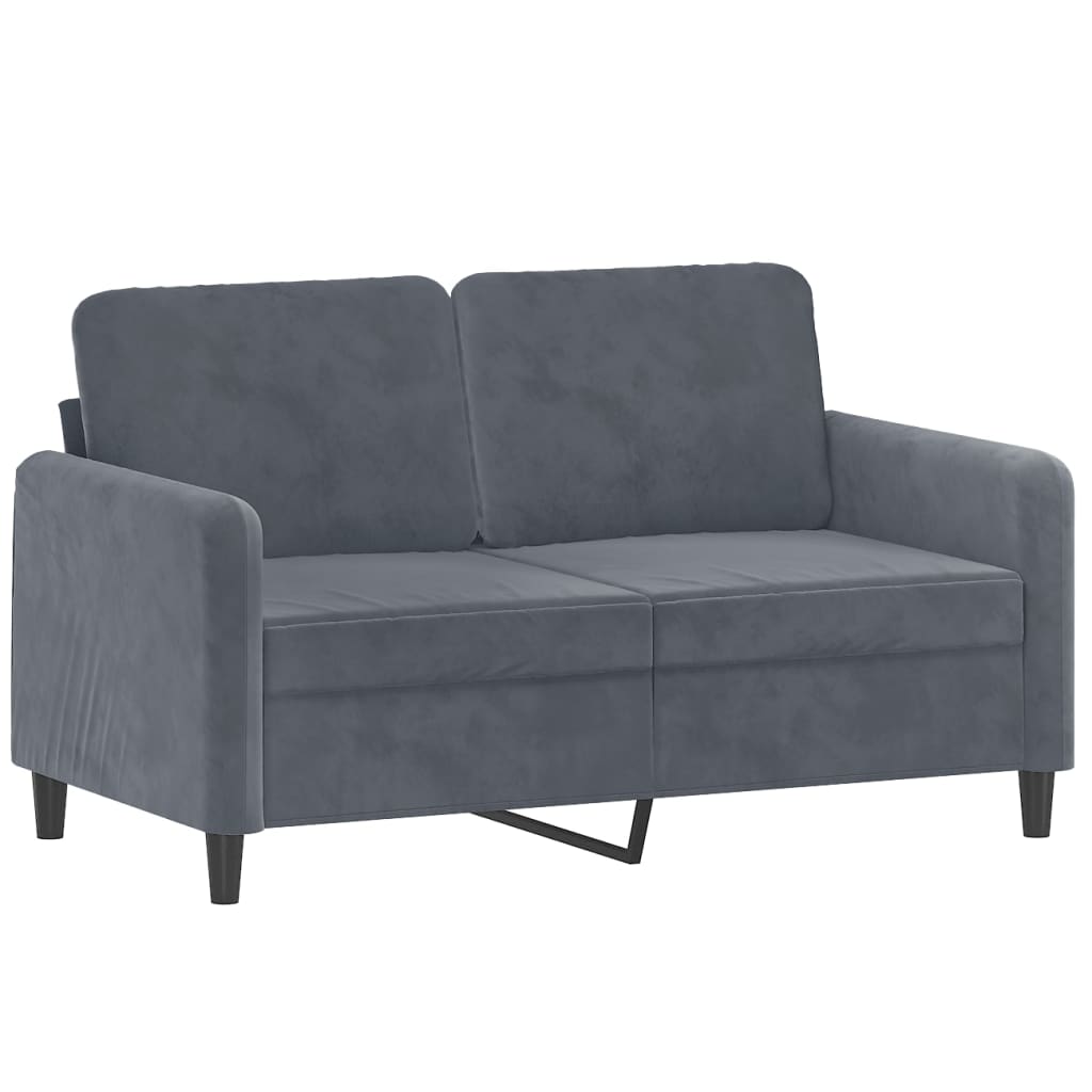 3-dijelni set sofa tamnosivi baršunasti
