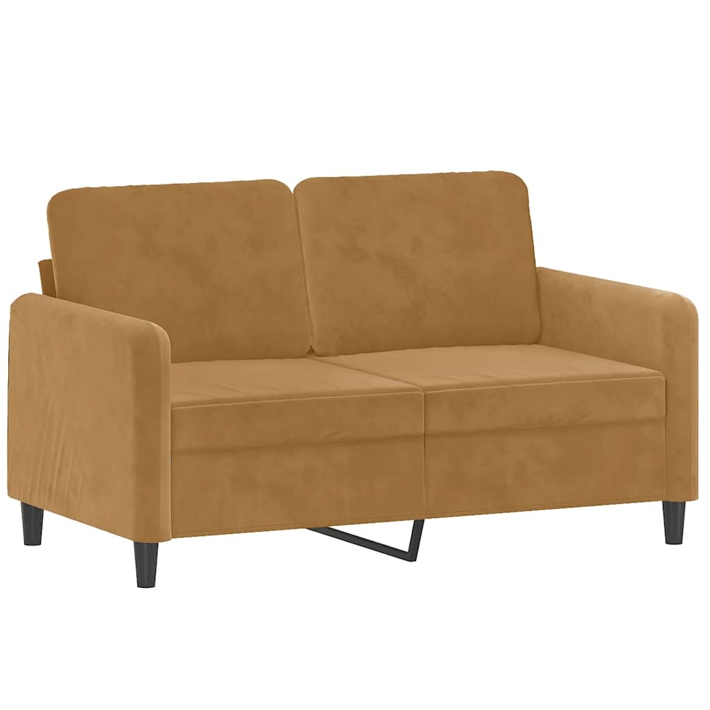 3-dijelni set sofa smeđi baršunasti