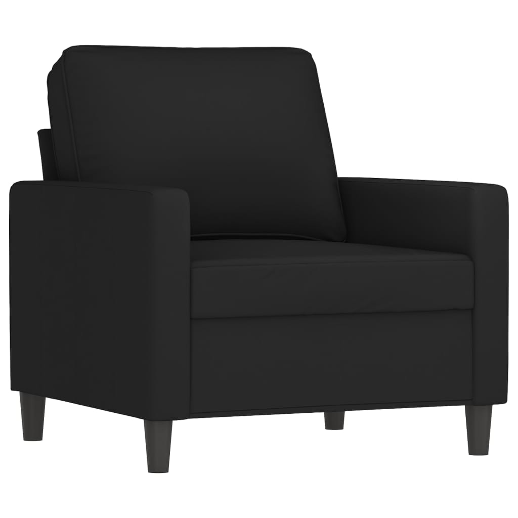 4-dijelni set sofa crni baršunasti