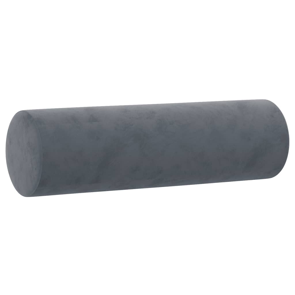 3-dijelni set sofa s jastucima tamnosivi baršunasti