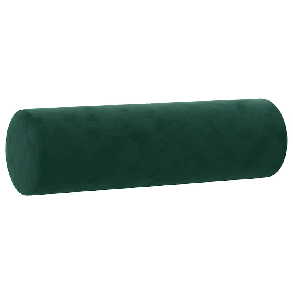 3-dijelni set sofa s jastucima tamnozeleni baršunasti