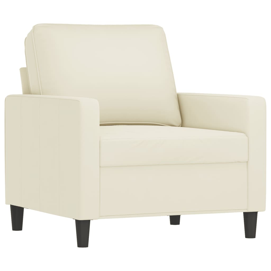 3-dijelni set sofa s jastucima krem baršunasti