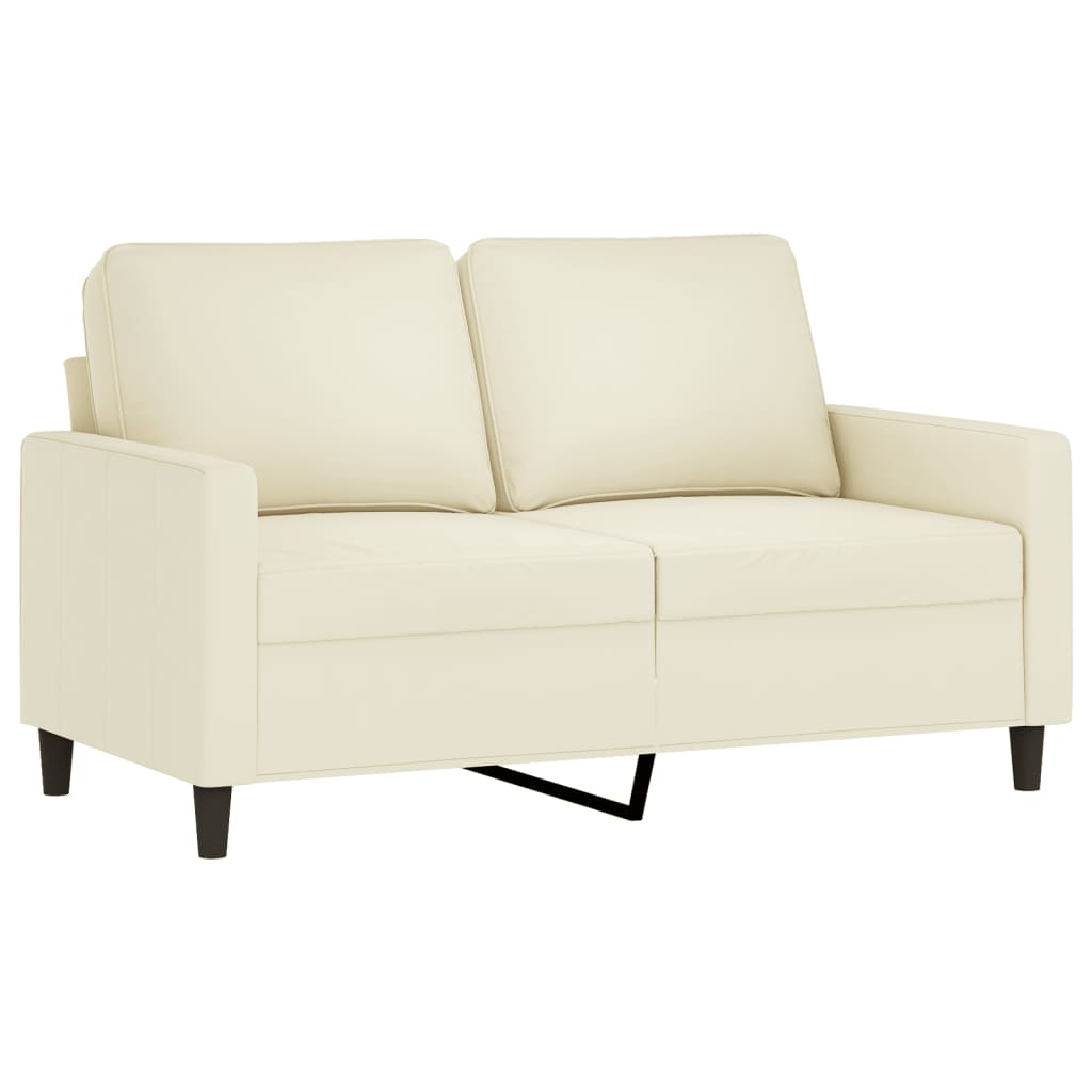 3-dijelni set sofa s jastucima krem baršunasti