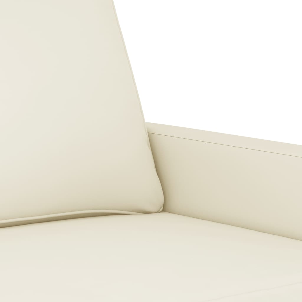 3-dijelni set sofa s jastucima krem baršunasti