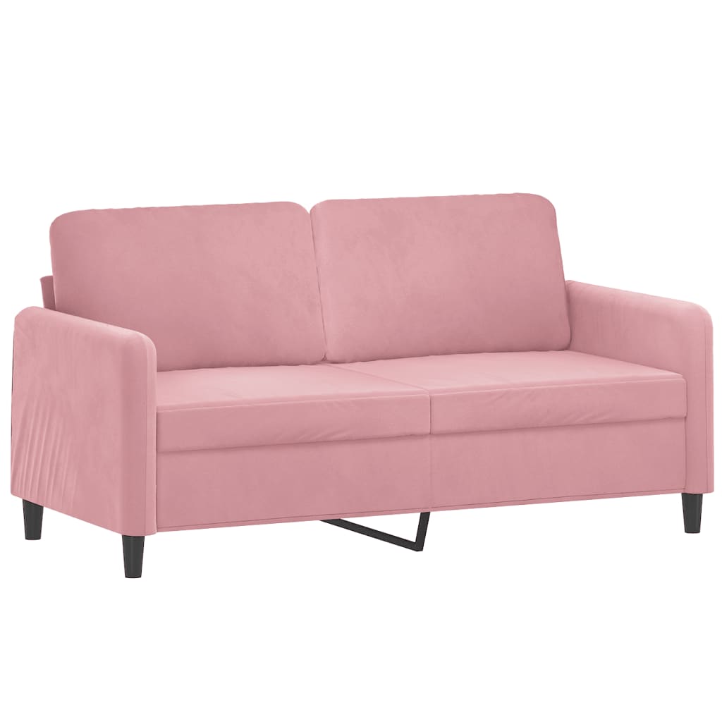 2-dijelni set sofa ružičasti baršunasti