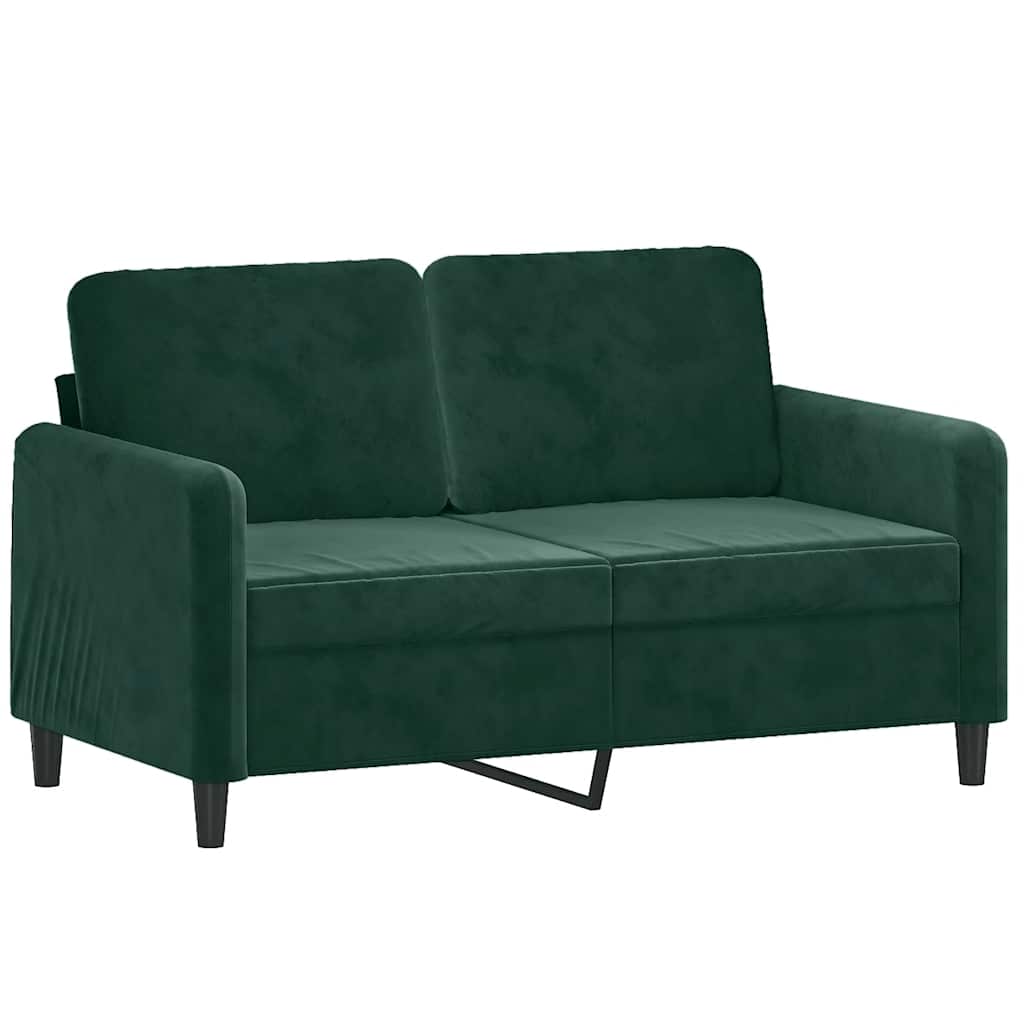 3-dijelni set sofa tamnozeleni baršunasti