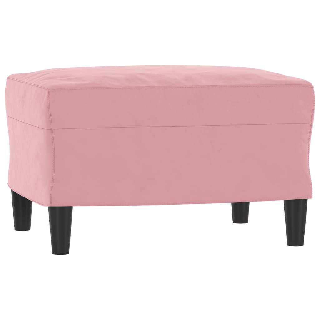 3-dijelni set sofa ružičasti baršunasti