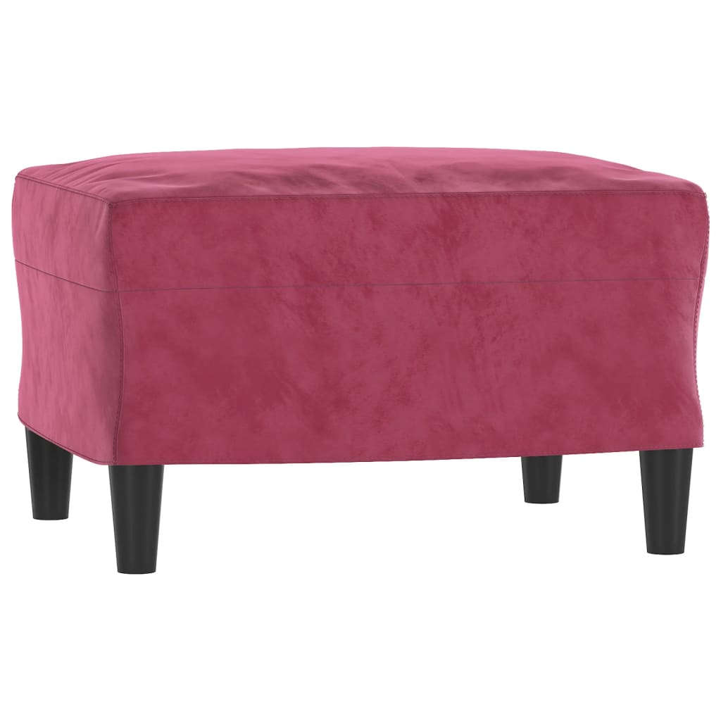 3-dijelni set sofa crvena boja vina baršunasti