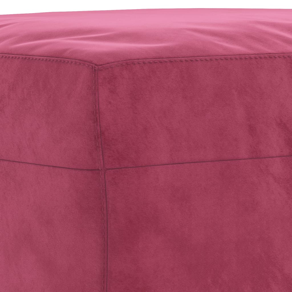 3-dijelni set sofa crvena boja vina baršunasti