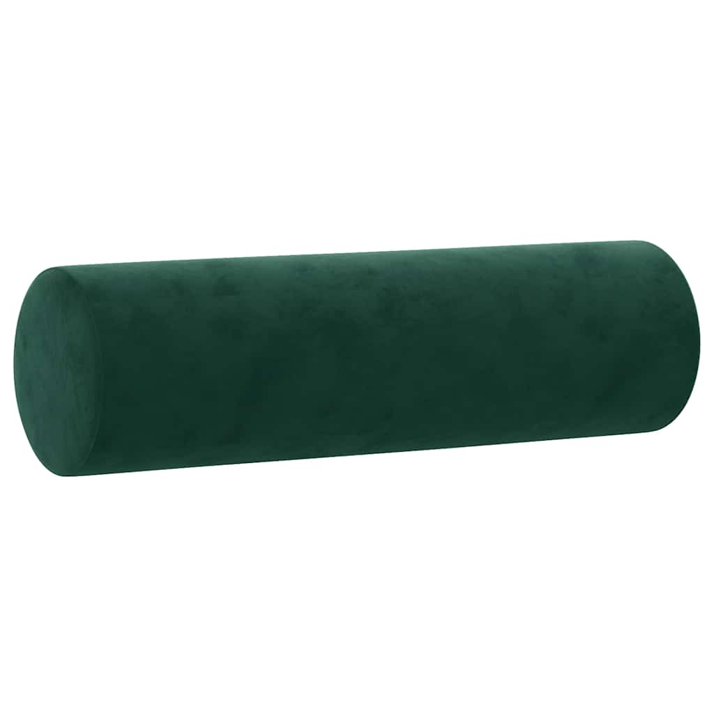 2-dijelni set sofa s jastucima tamnozeleni baršunasti