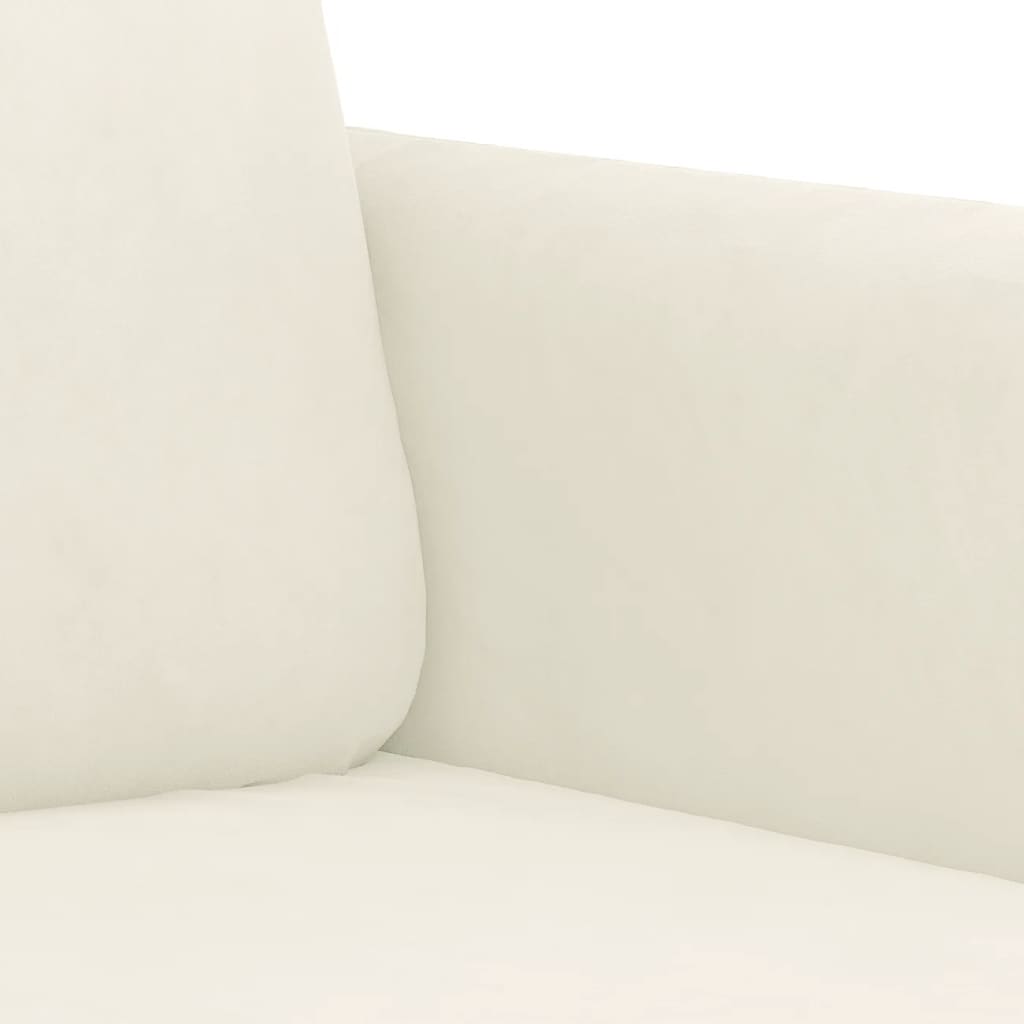 2-dijelni set sofa s jastucima krem baršunasti