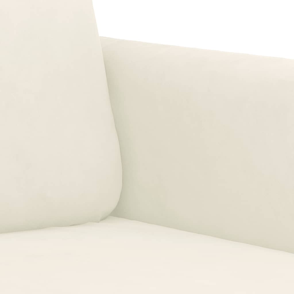3-dijelni set sofa s jastucima krem baršunasti