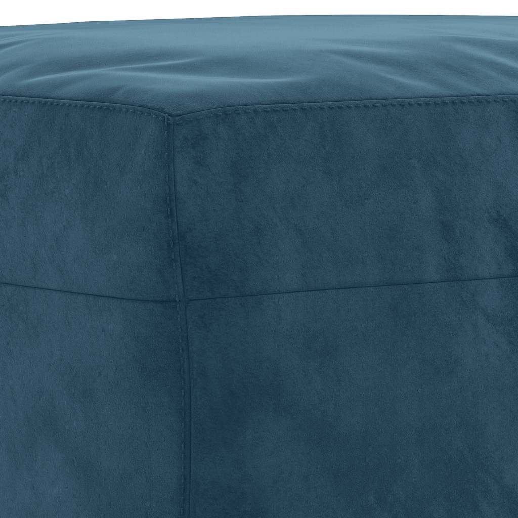 3-dijelni set sofa s jastucima plavi baršunasti