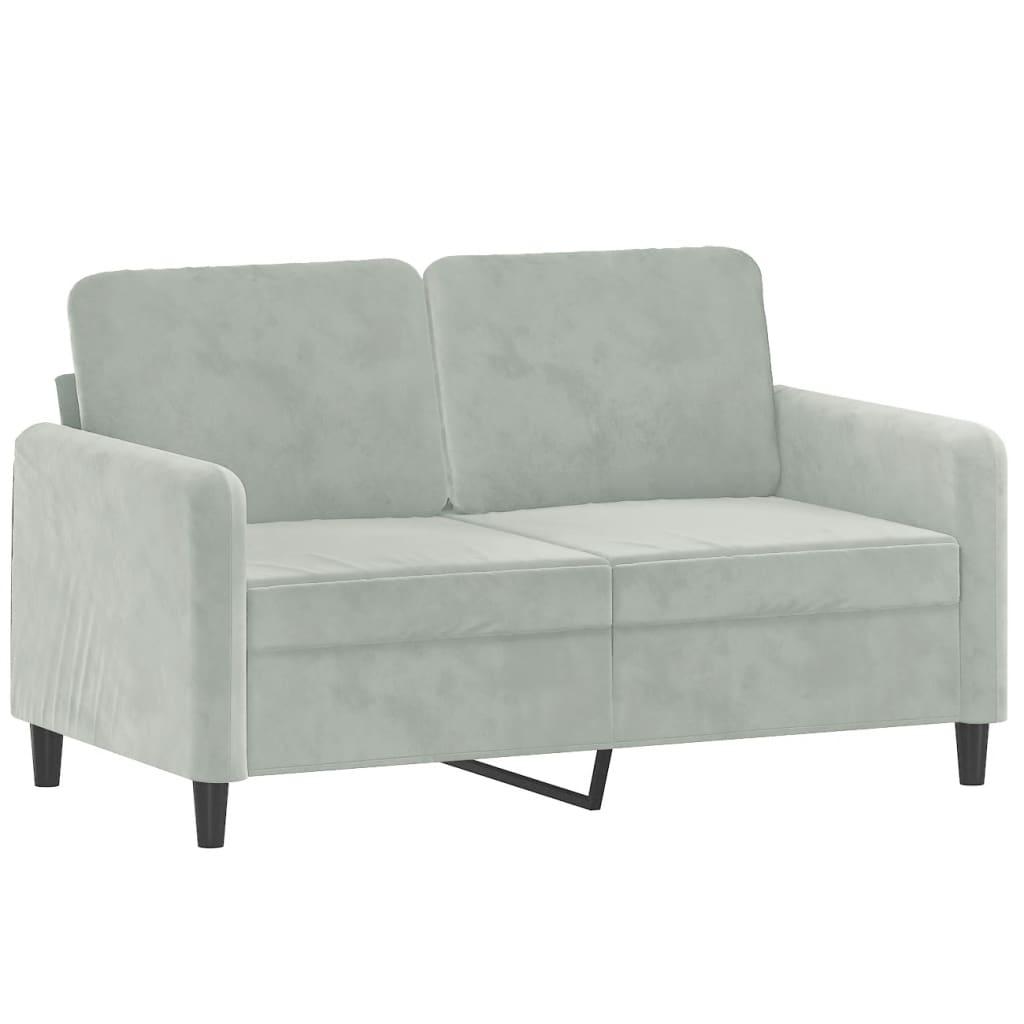 2-dijelni set sofa svjetlosivi baršunasti