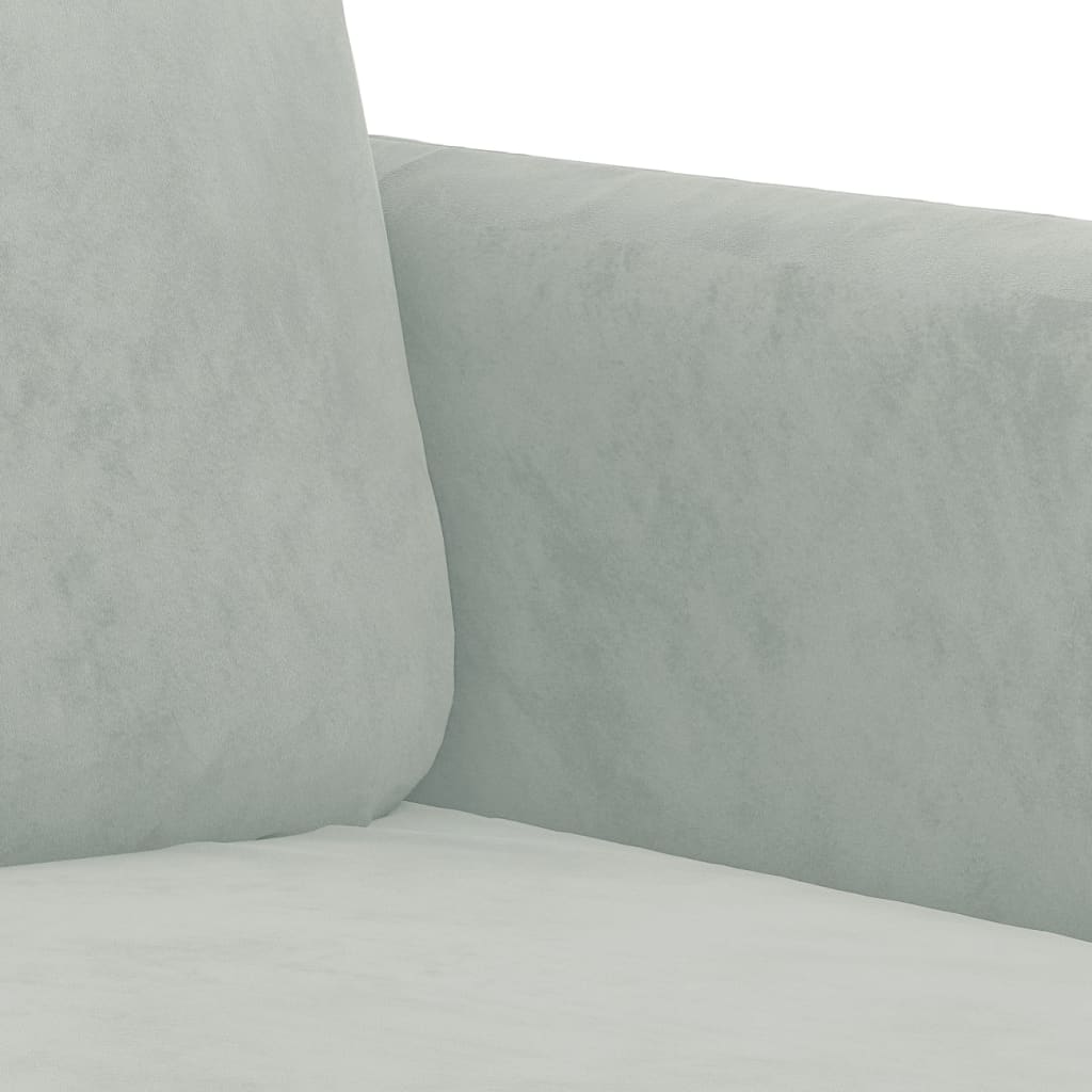 2-dijelni set sofa svjetlosivi baršunasti
