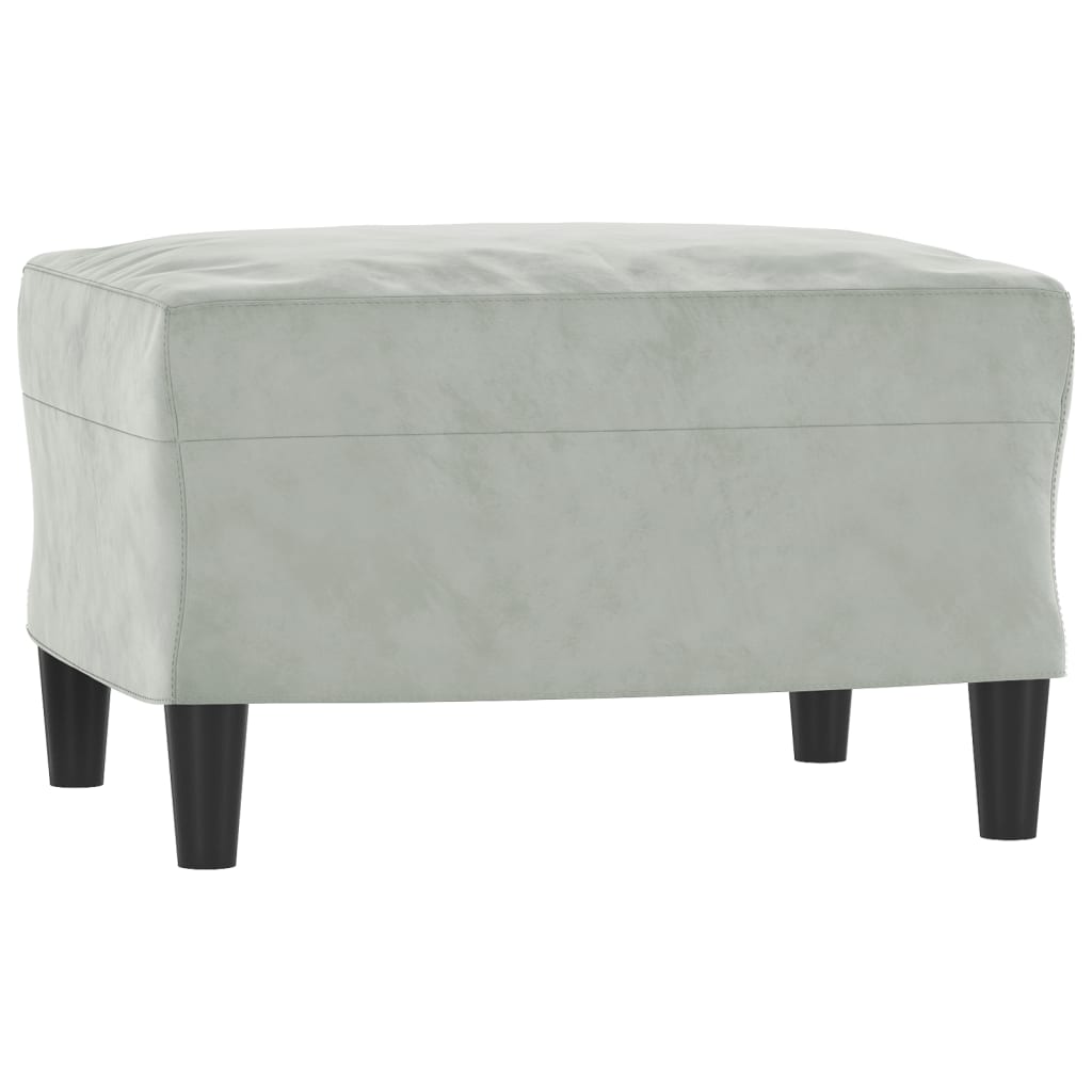 3-dijelni set sofa svjetlosivi baršunasti