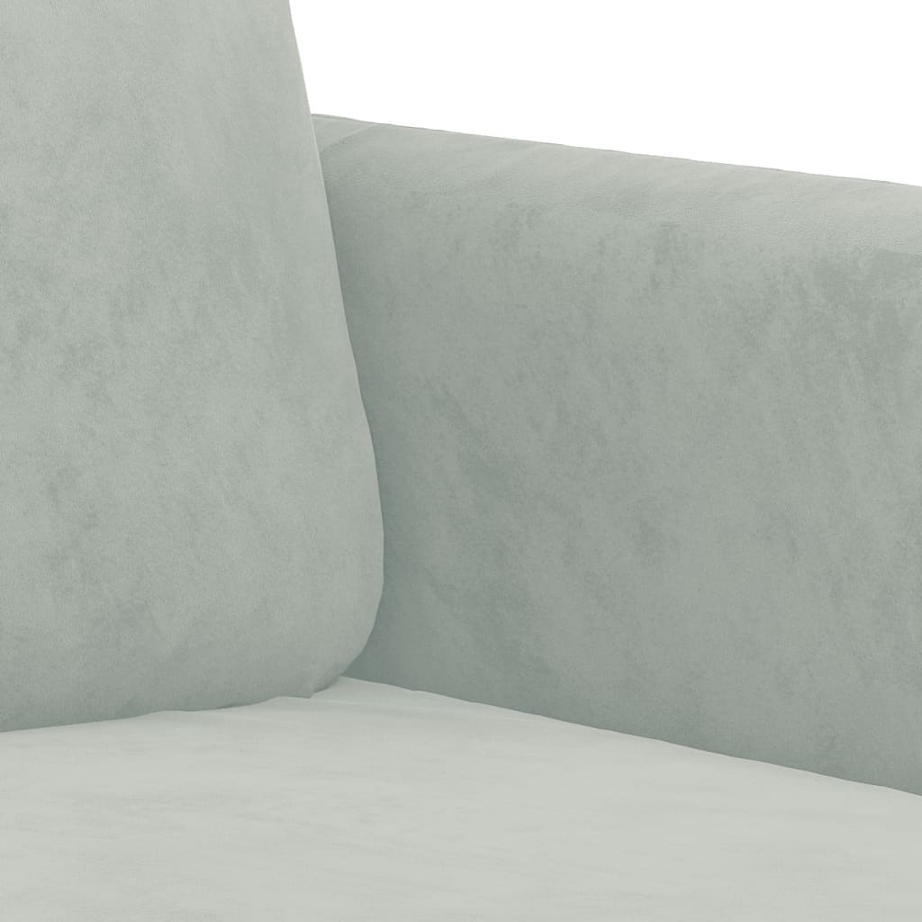 3-dijelni set sofa svjetlosivi baršunasti