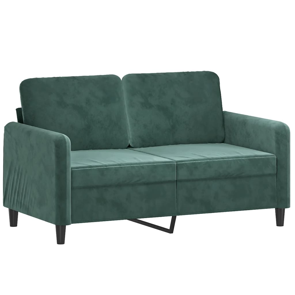 3-dijelni set sofa tamnozeleni baršunasti