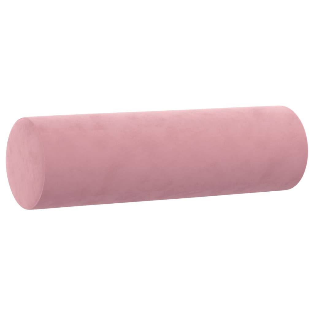 2-dijelni set sofa s jastucima ružičasti baršunasti
