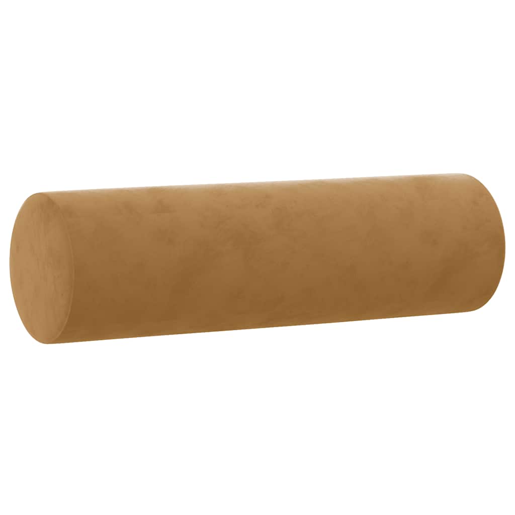 2-dijelni set sofa s jastucima smeđi baršunasti