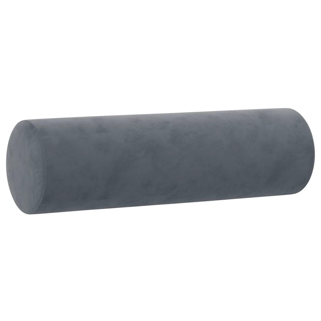 3-dijelni set sofa s jastucima tamnosivi baršunasti
