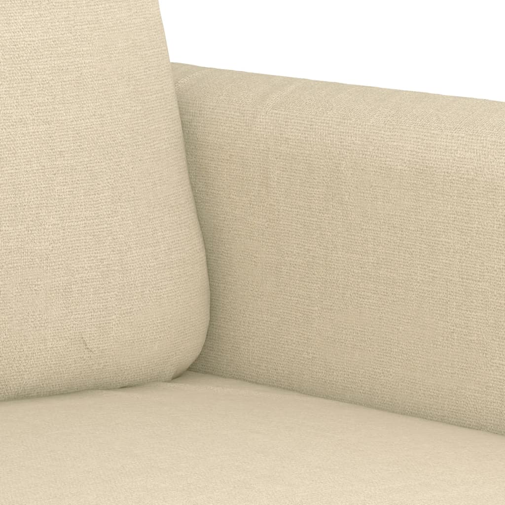 3-dijelni set sofa s jastucima krem od tkanine