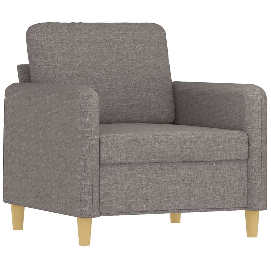 4-dijelni set sofa s jastucima smeđesivi od tkanine