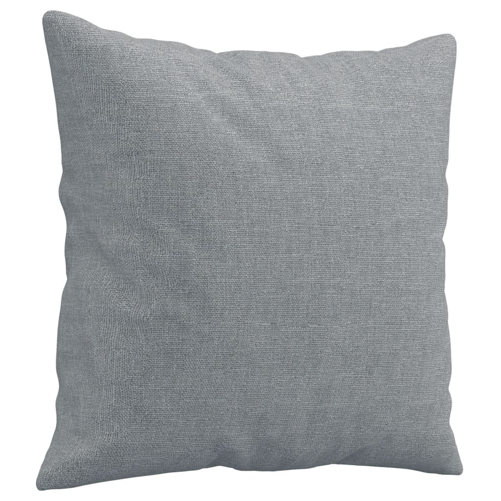 3-dijelni set sofa s jastucima svjetlosivi od tkanine