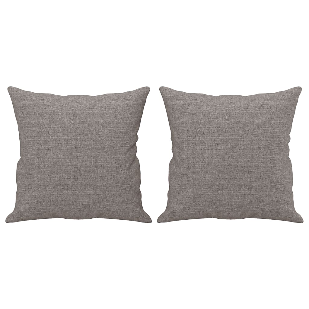 3-dijelni set sofa s jastucima smeđesivi od tkanine