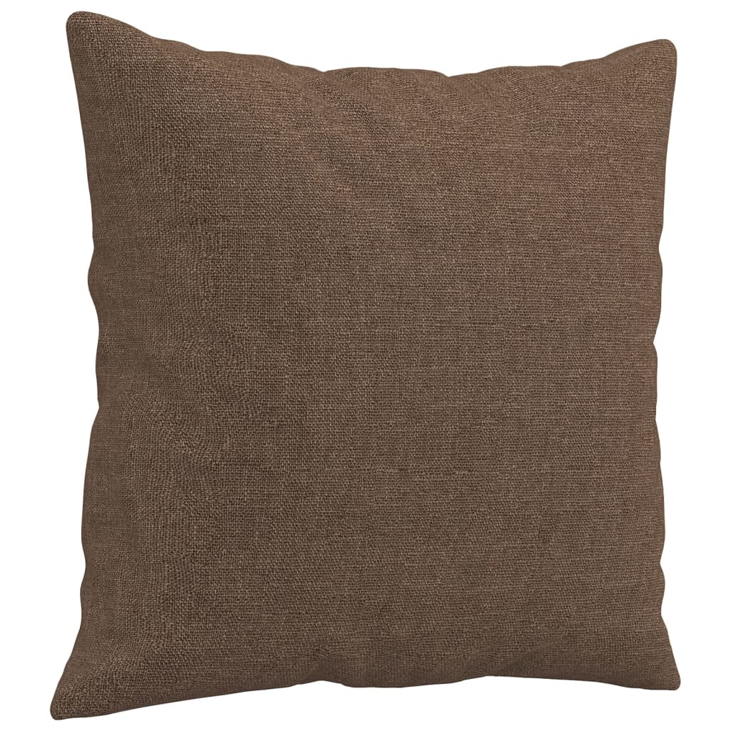 4-dijelni set sofa s jastucima smeđi od tkanine