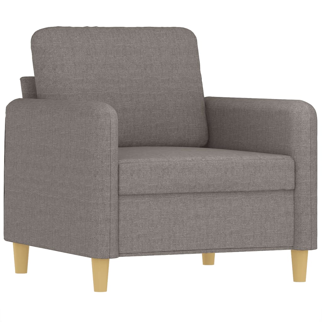 4-dijelni set sofa s jastucima smeđesivi od tkanine