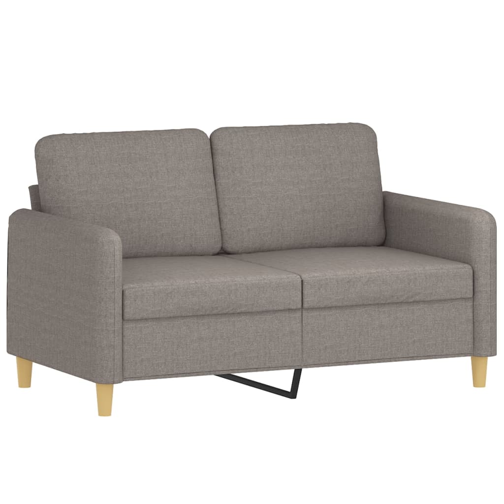 4-dijelni set sofa s jastucima smeđesivi od tkanine