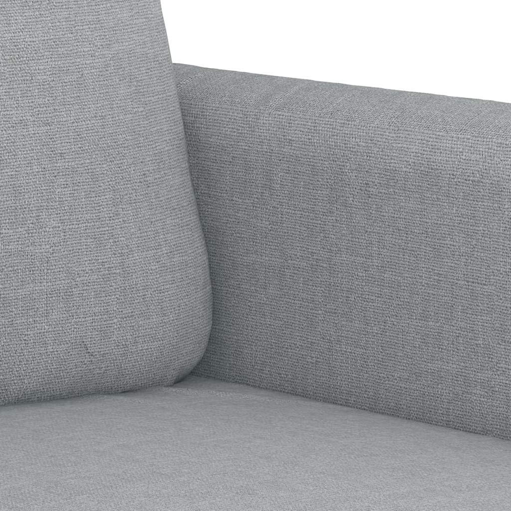 3-dijelni set sofa s jastucima svjetlosivi od tkanine