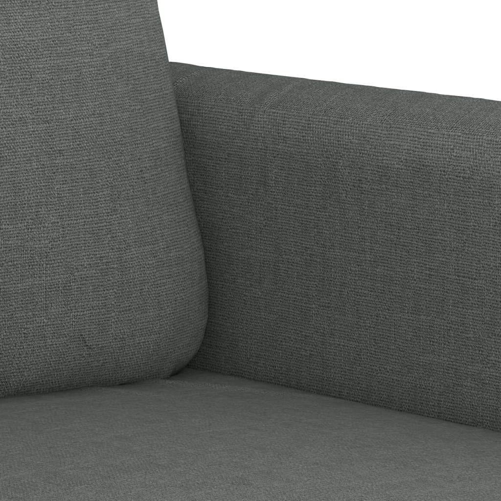 3-dijelni set sofa s jastucima tamnosivi od tkanine