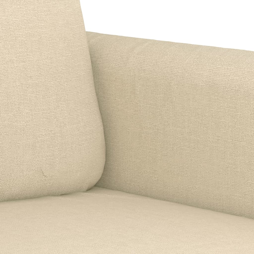 3-dijelni set sofa s jastucima krem od tkanine