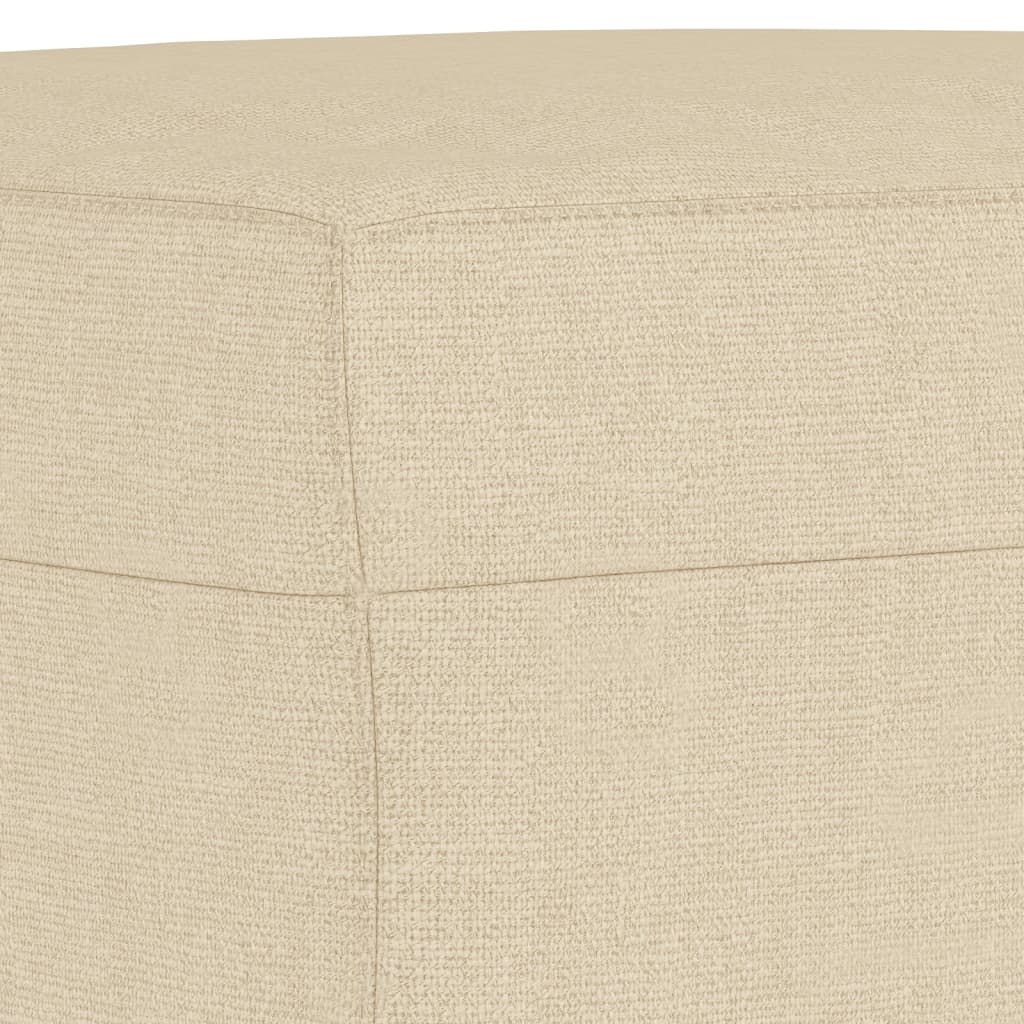 3-dijelni set sofa s jastucima krem od tkanine