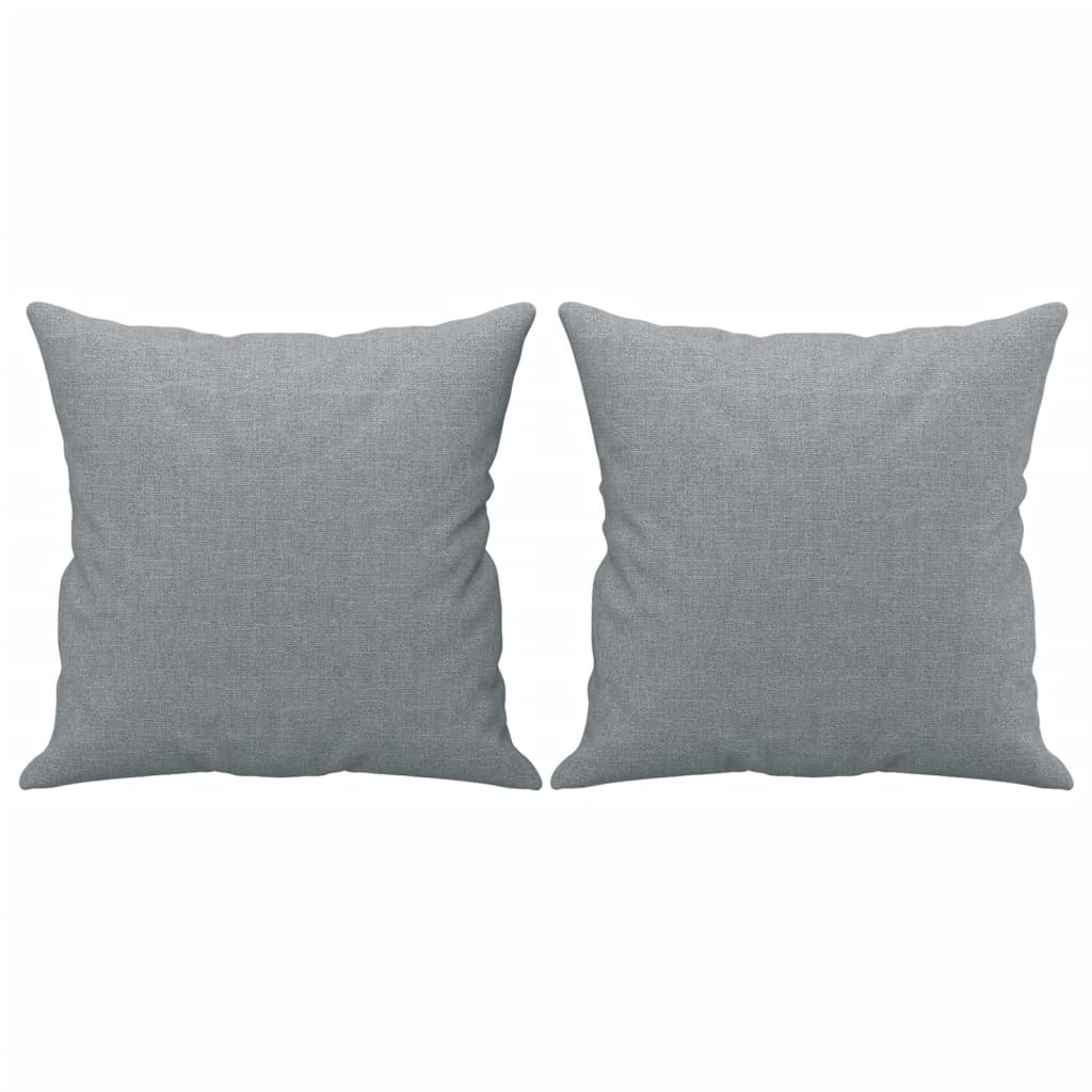 2-dijelni set sofa s jastucima svjetlosivi od tkanine