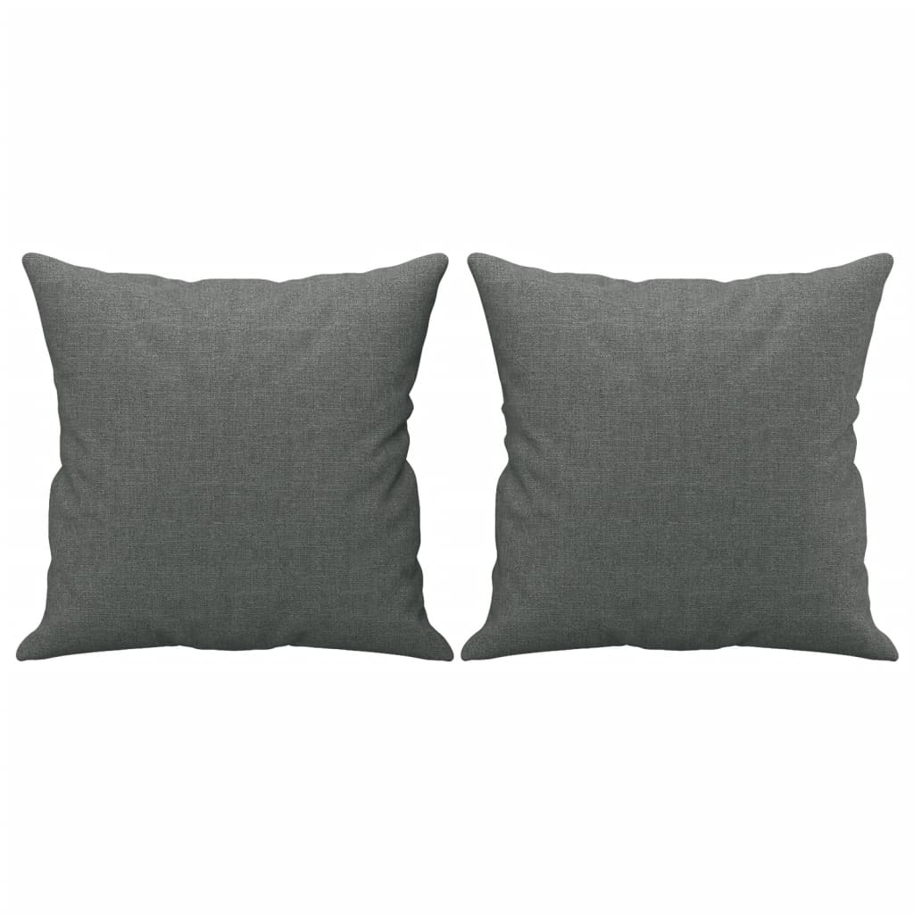 2-dijelni set sofa s jastucima tamnosivi od tkanine