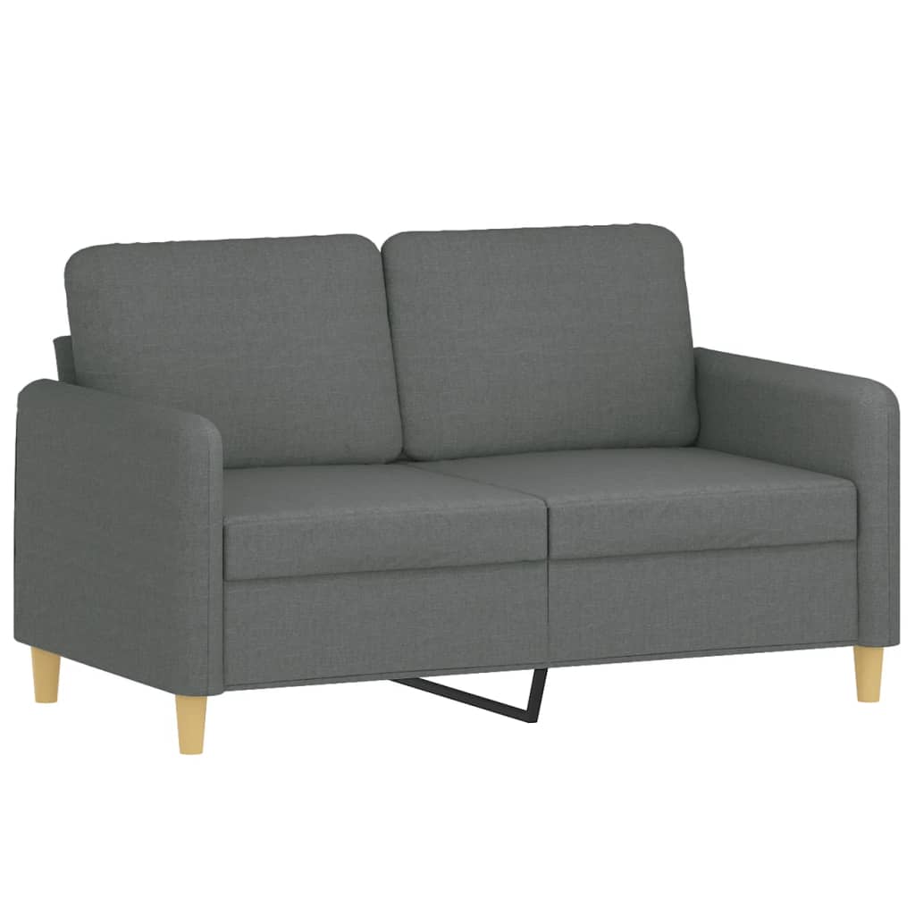 3-dijelni set sofa s jastucima tamnosivi od tkanine