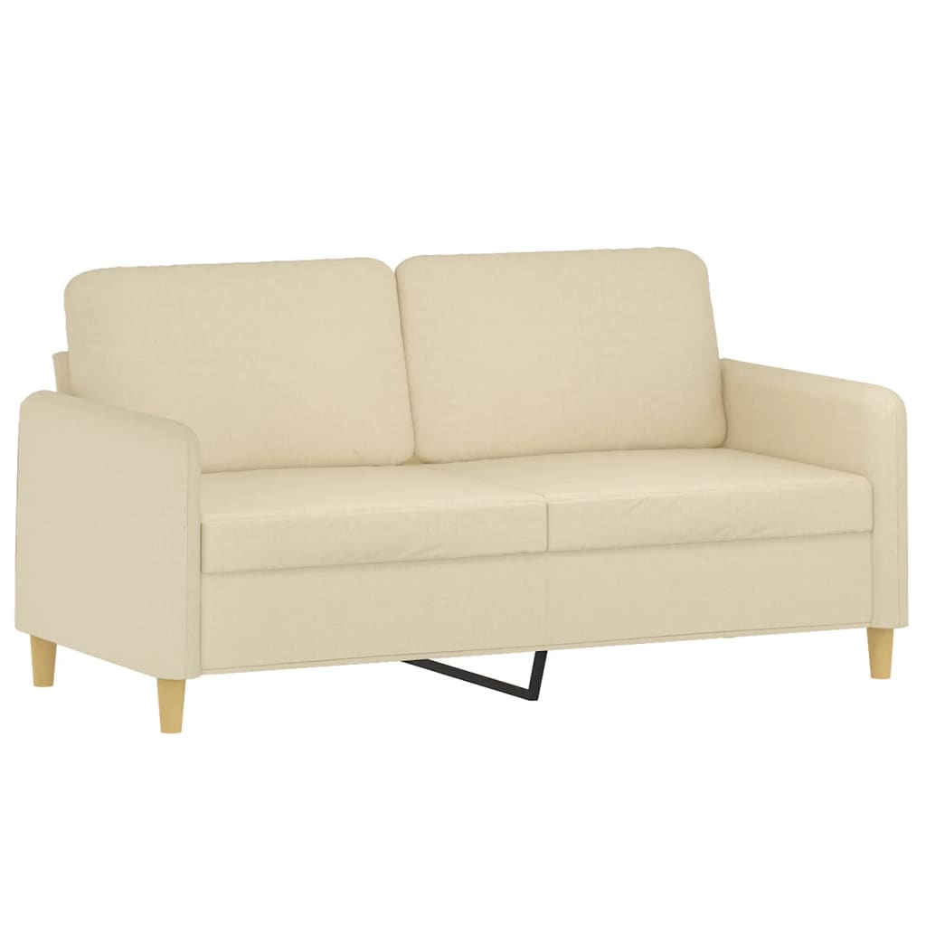3-dijelni set sofa s jastucima krem od mikrovlakana