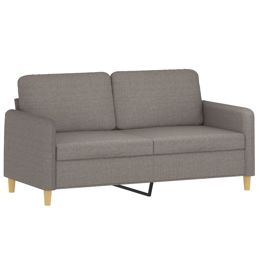 3-dijelni set sofa s jastucima smeđesivi od tkanine