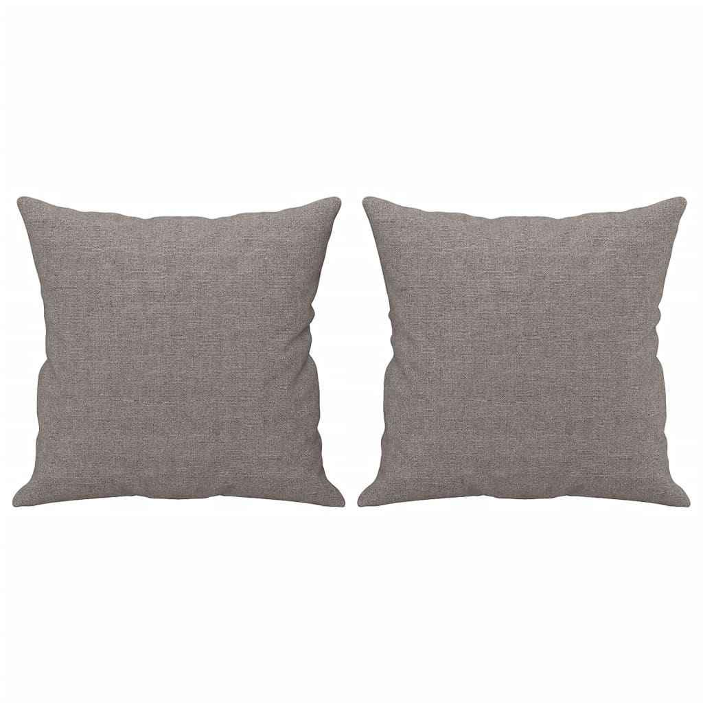3-dijelni set sofa s jastucima smeđesivi od tkanine