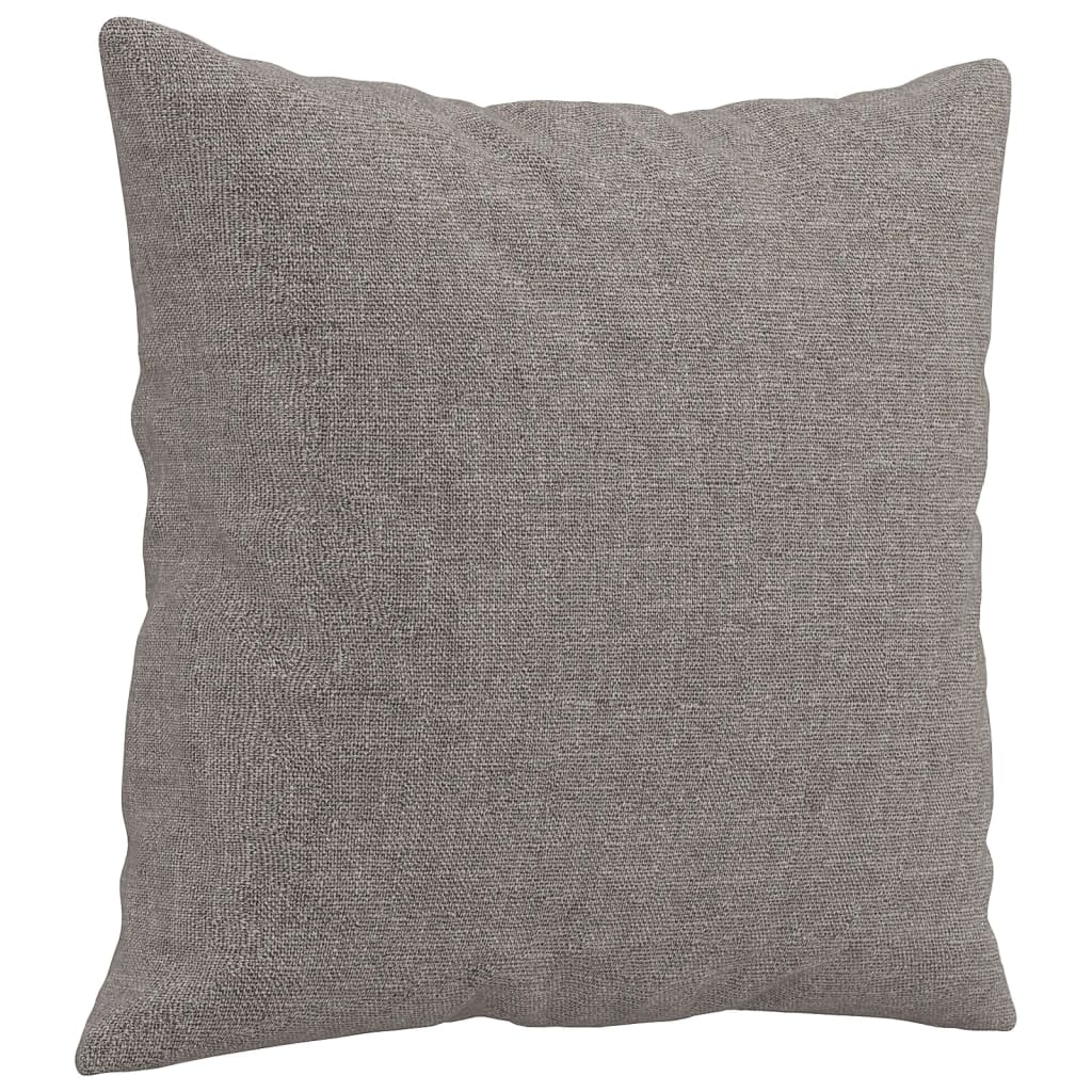 3-dijelni set sofa s jastucima smeđesivi od tkanine