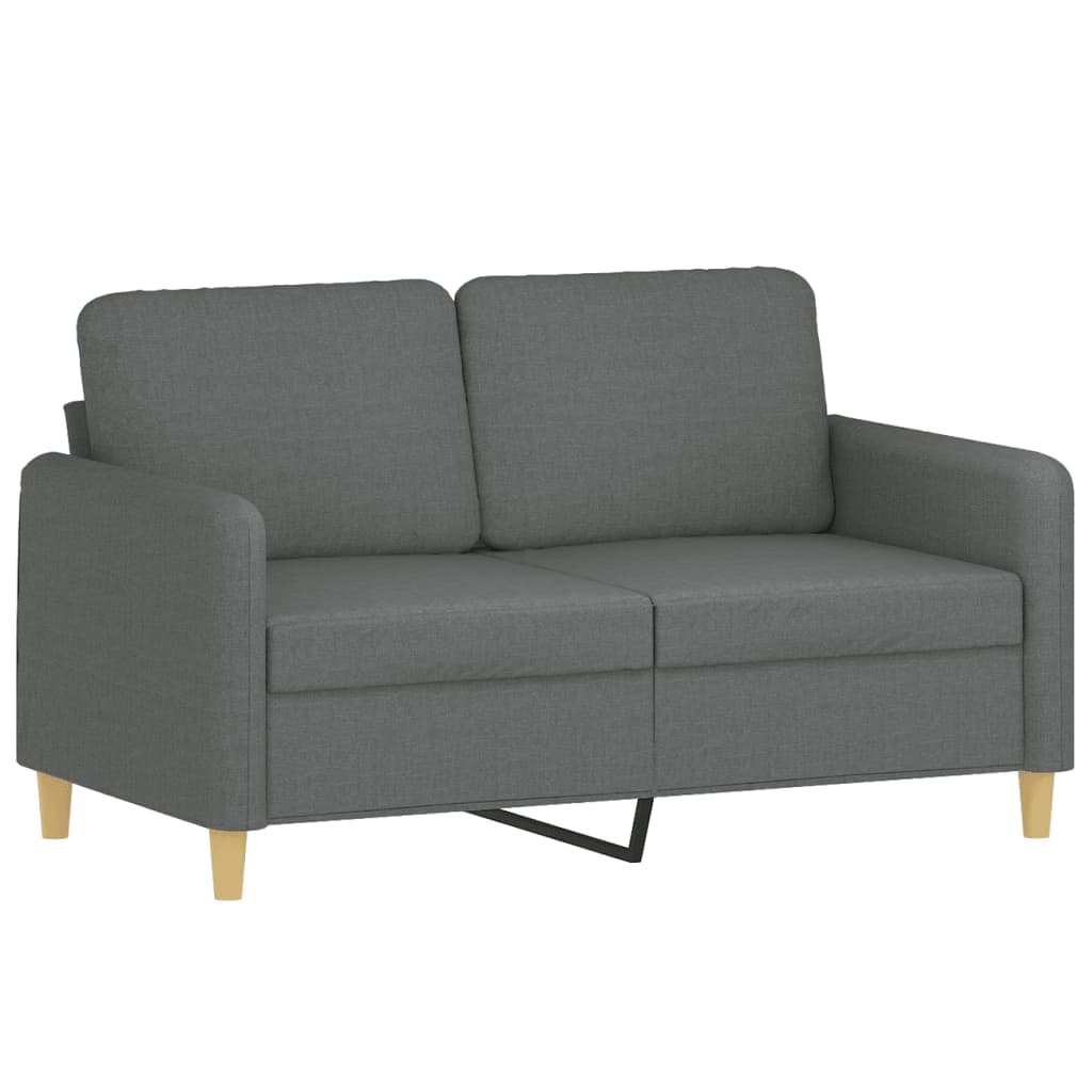 2-dijelni set sofa s jastucima tamnosivi od tkanine