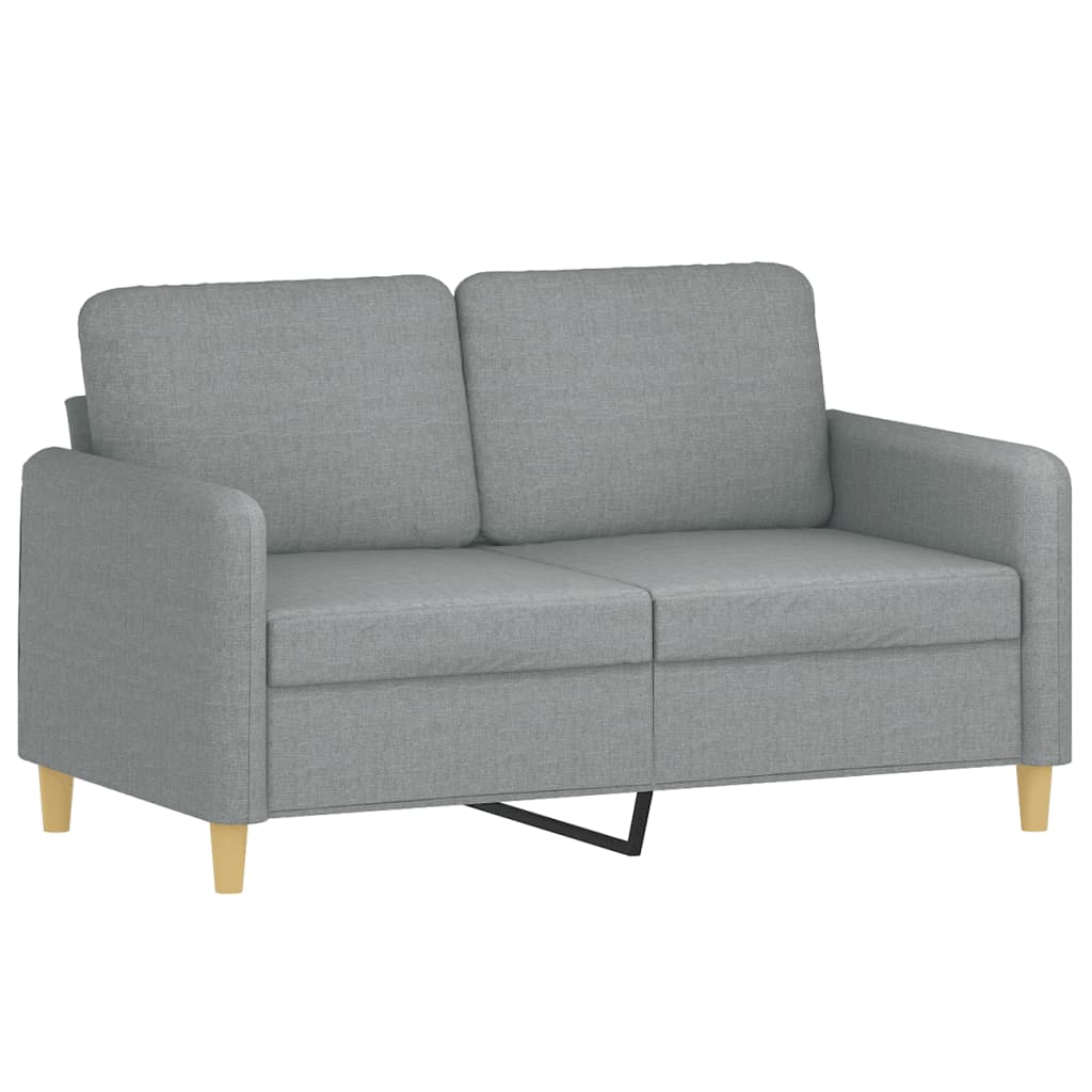 3-dijelni set sofa s jastucima svjetlosivi od tkanine