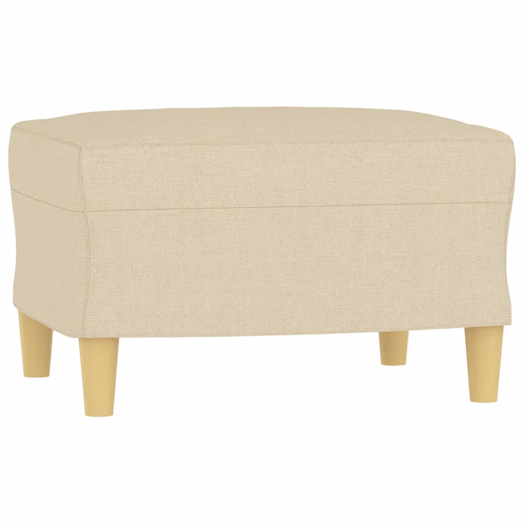 3-dijelni set sofa s jastucima krem od tkanine