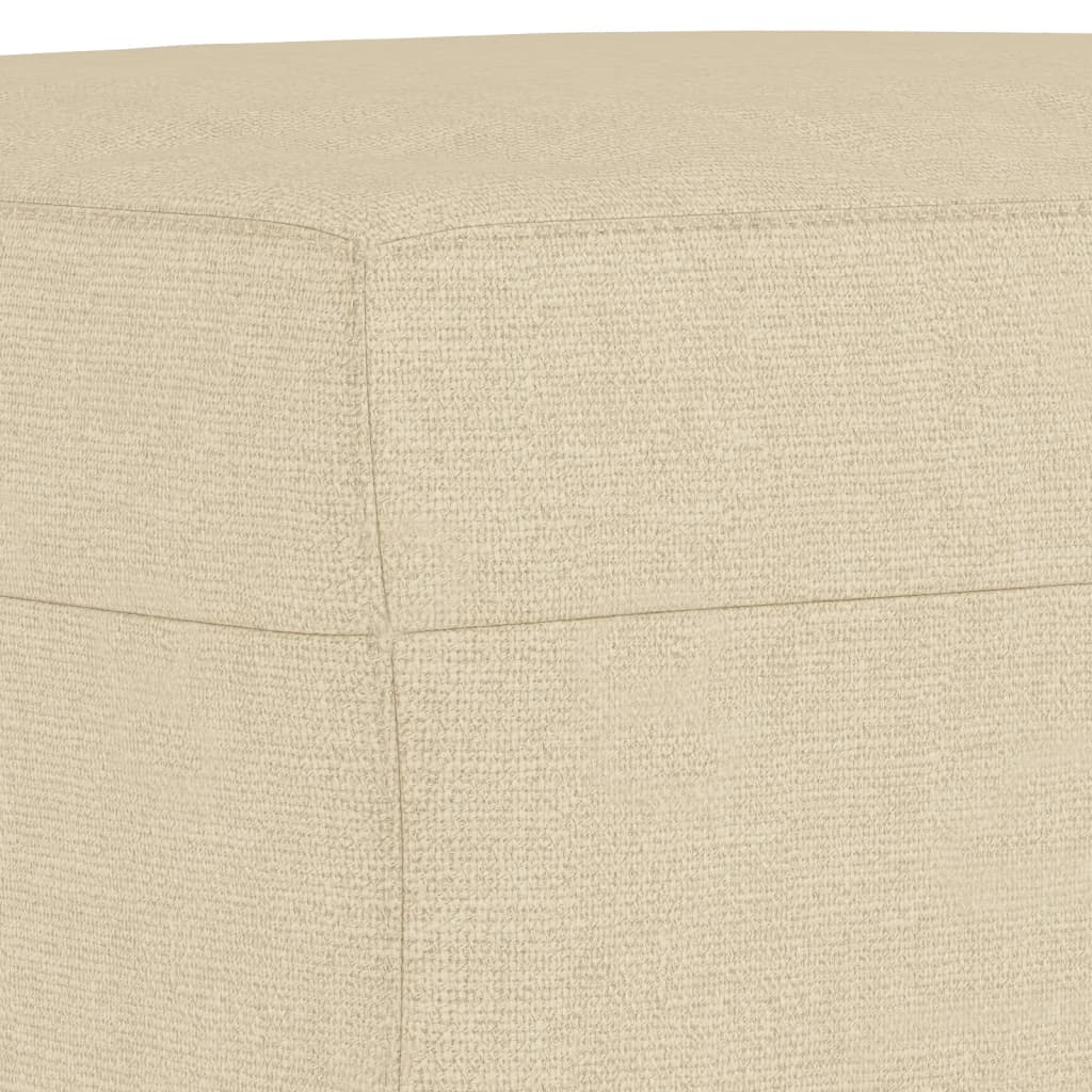 3-dijelni set sofa s jastucima krem od tkanine