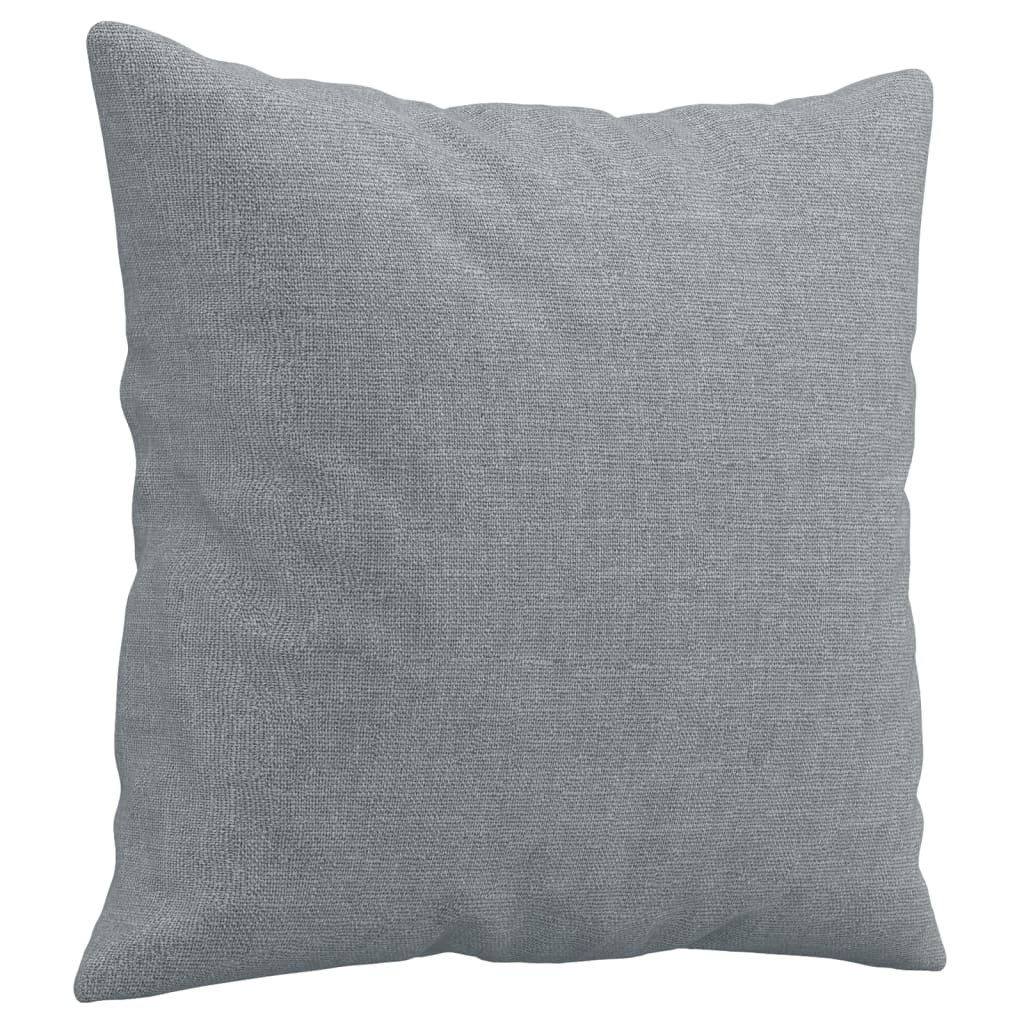 2-dijelni set sofa s jastucima svjetlosivi od tkanine