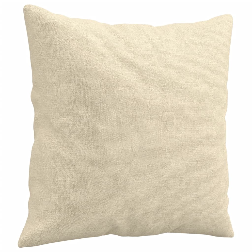 2-dijelni set sofa s jastucima krem od tkanine
